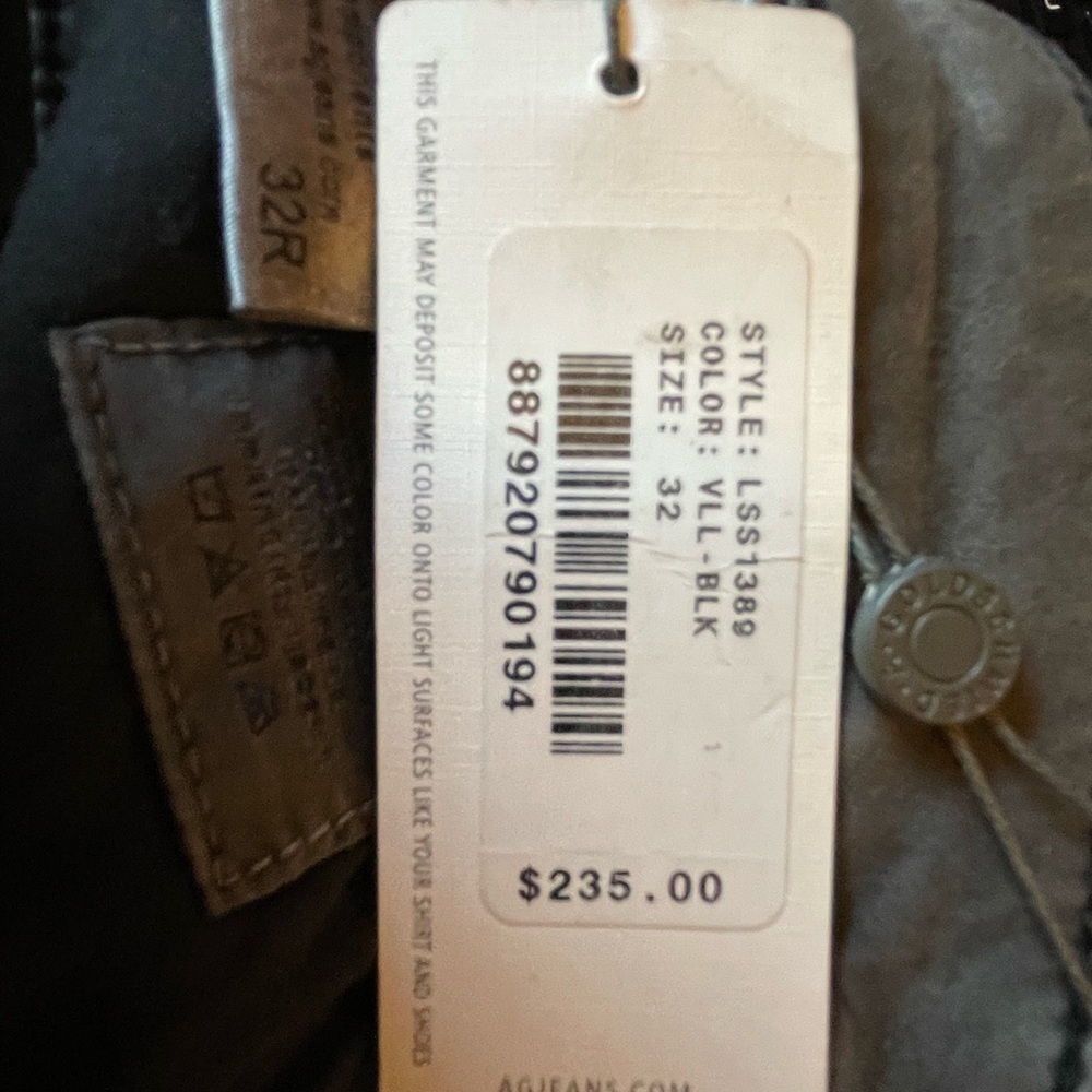 AG Adriano Goldschmied NWT The Legging Super Skinny Ankle coated black jeans - Picture 9 of 10